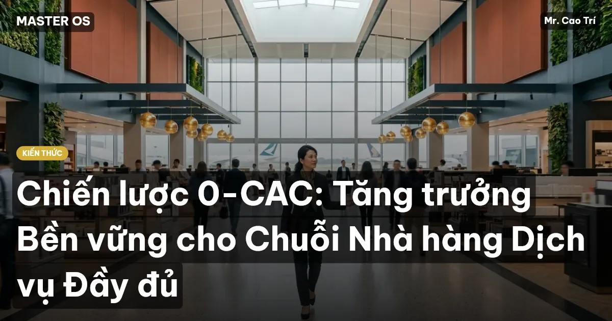 Chiến lược 0-CAC: Tăng trưởng Bền vững cho Chuỗi Nhà hàng Dịch vụ Đầy đủ