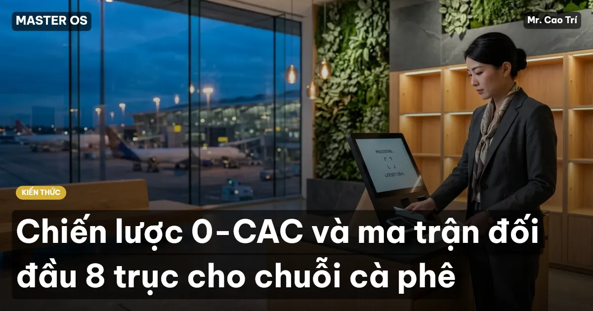 Chiến lược 0-CAC và ma trận đối đầu 8 trục cho chuỗi cà phê
