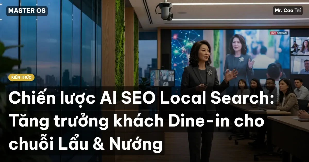 Chiến lược AI SEO Local Search: Tăng trưởng khách Dine-in cho chuỗi Lẩu & Nướng