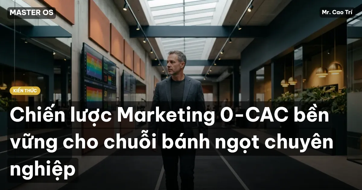 Chiến lược Marketing 0-CAC bền vững cho chuỗi bánh ngọt chuyên nghiệp