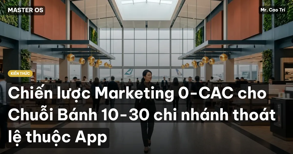 Chiến lược Marketing 0-CAC cho Chuỗi Bánh 10-30 chi nhánh thoát lệ thuộc App