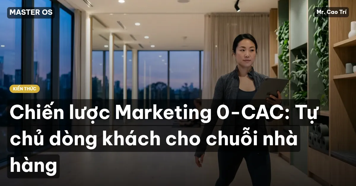 Chiến lược Marketing 0-CAC: Tự chủ dòng khách cho chuỗi nhà hàng