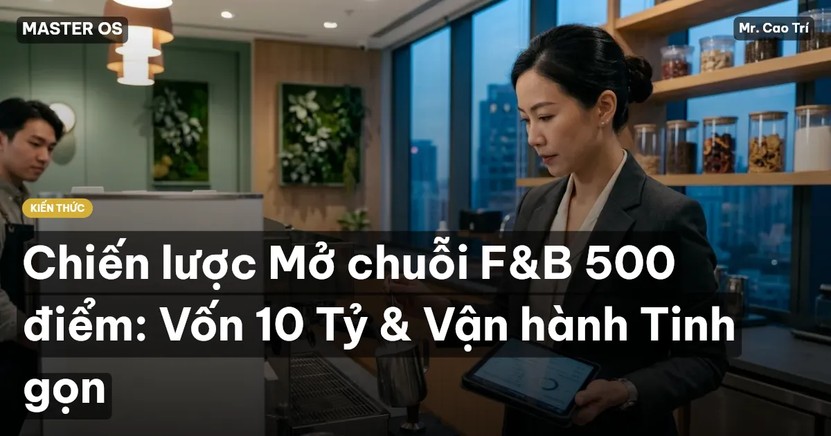 Chiến lược Mở chuỗi F&B 500 điểm: Vốn 10 Tỷ & Vận hành Tinh gọn