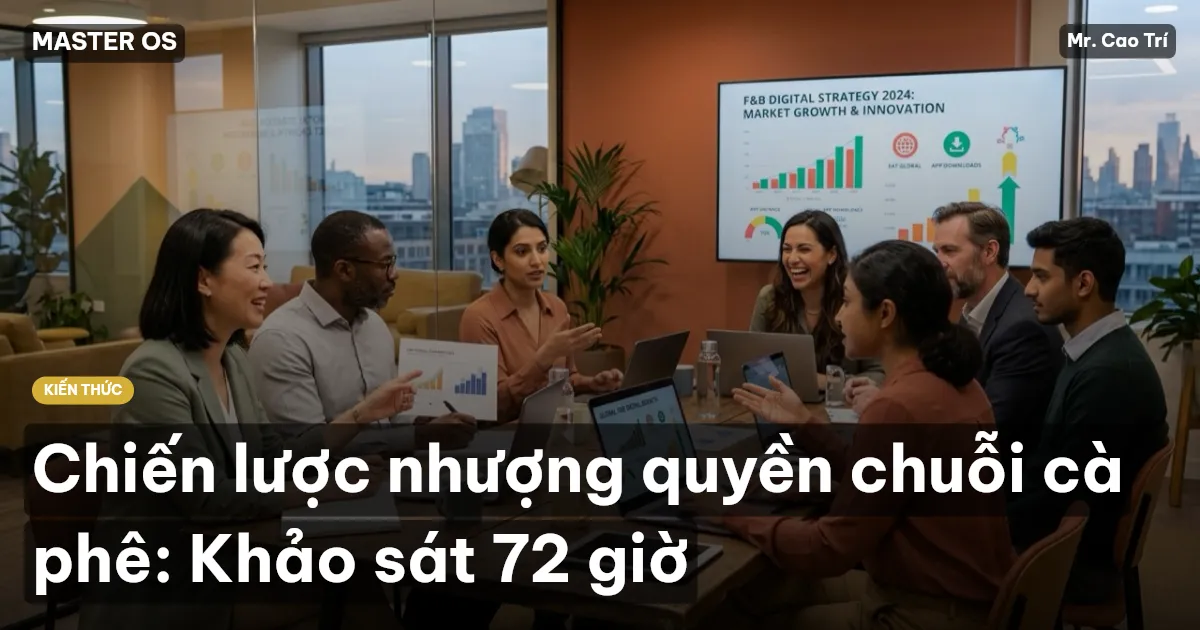 Chiến lược nhượng quyền chuỗi cà phê: Khảo sát 72 giờ