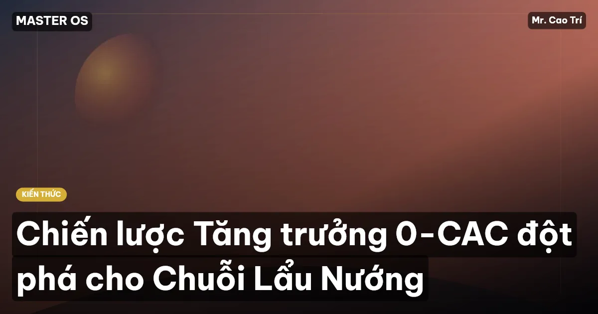 Chiến lược Tăng trưởng 0-CAC đột phá cho Chuỗi Lẩu Nướng