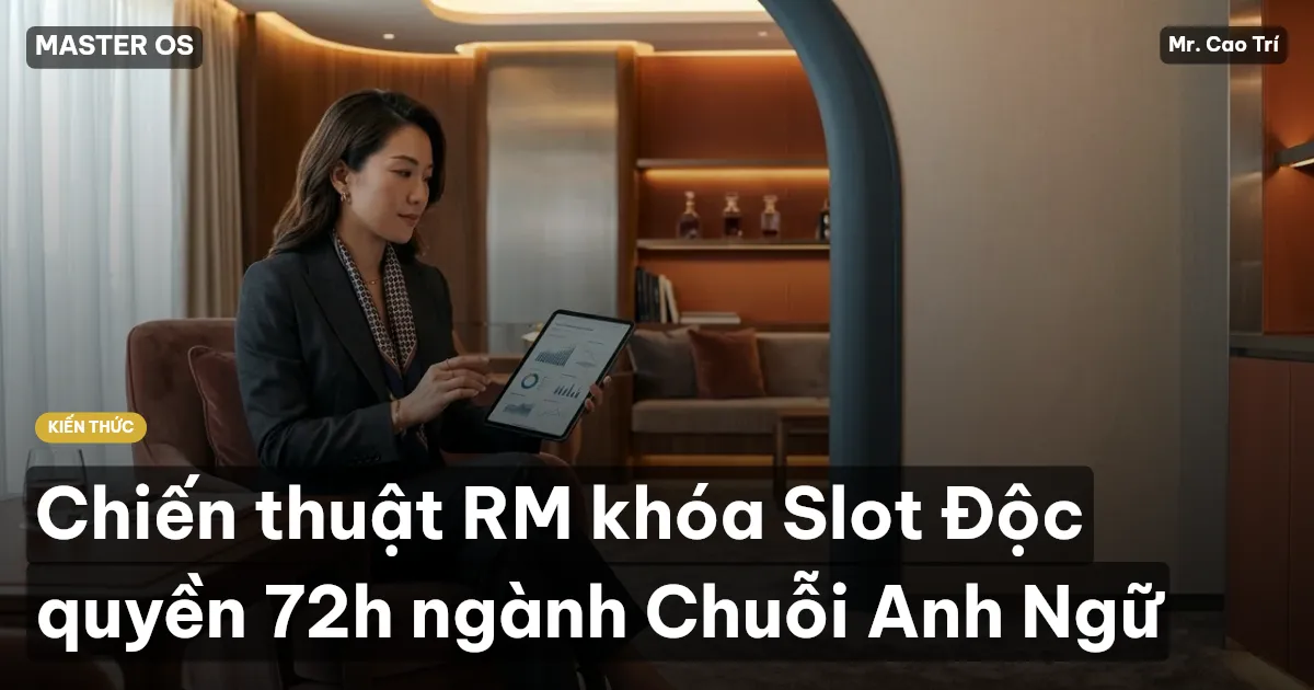 Chiến thuật RM khóa Slot Độc quyền 72h ngành Chuỗi Anh Ngữ