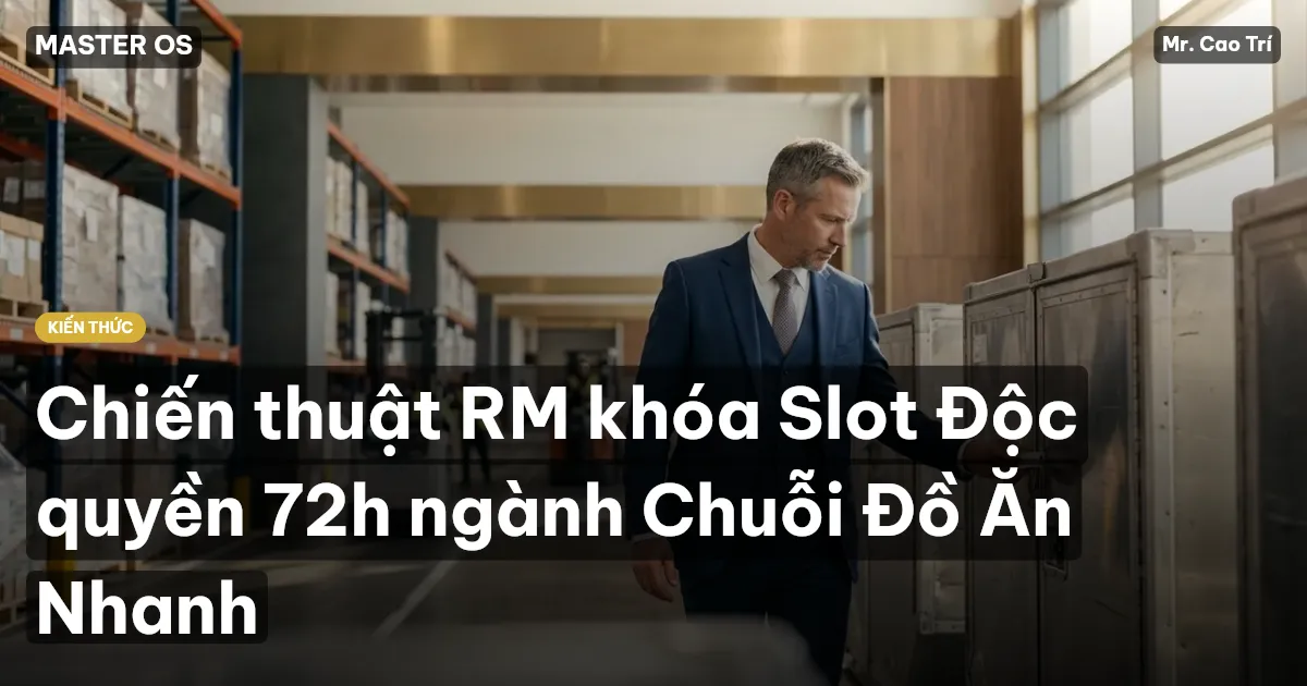 Chiến thuật RM khóa Slot Độc quyền 72h ngành Chuỗi Đồ Ăn Nhanh