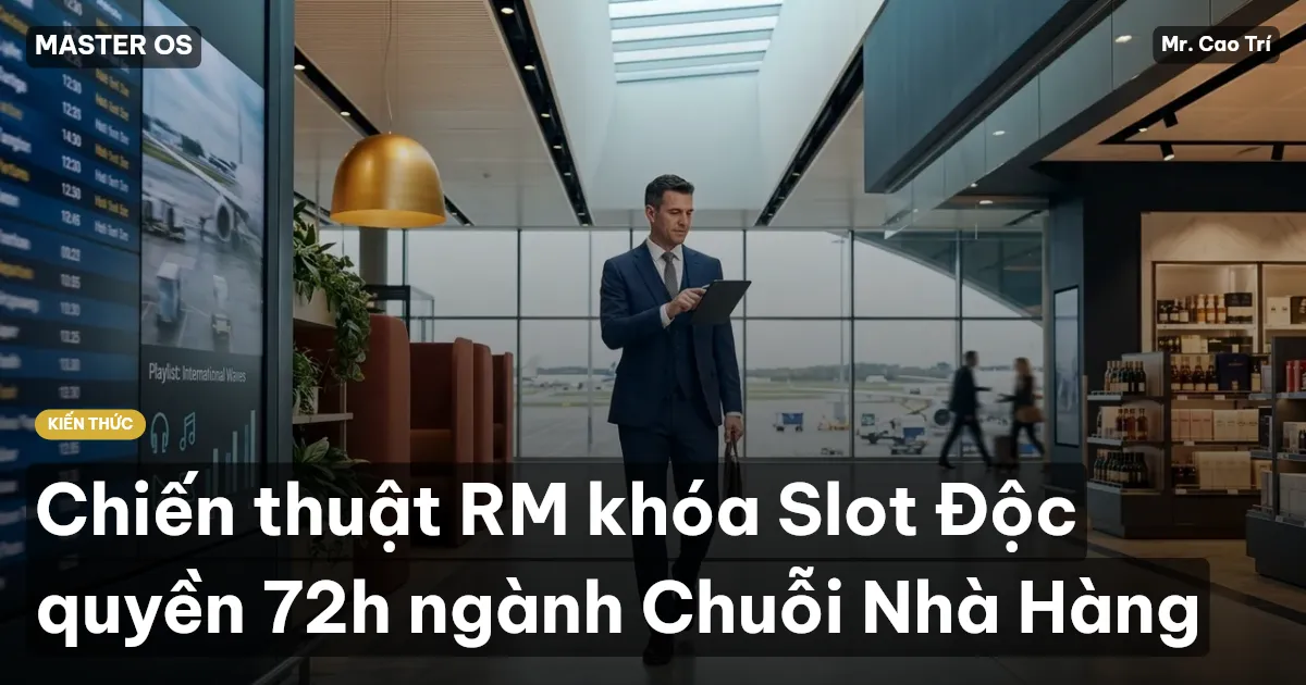 Chiến thuật RM khóa Slot Độc quyền 72h ngành Chuỗi Nhà Hàng