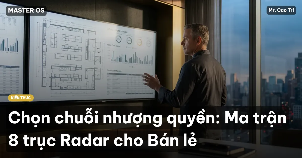 Chọn chuỗi nhượng quyền: Ma trận 8 trục Radar cho Bán lẻ