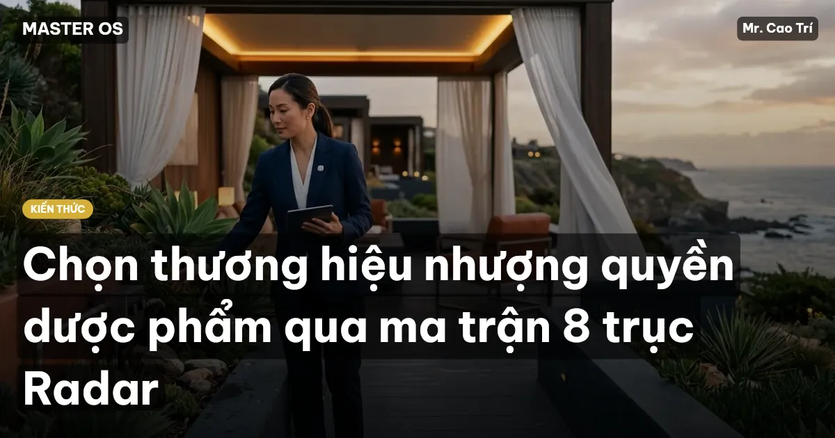 Chọn thương hiệu nhượng quyền dược phẩm qua ma trận 8 trục Radar