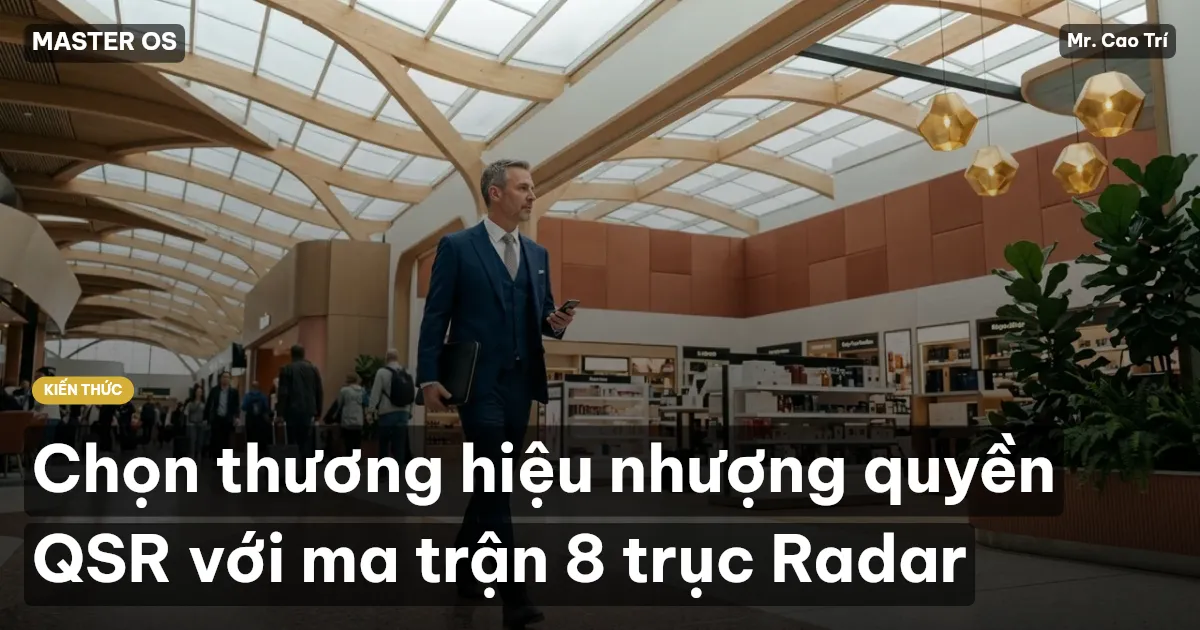 Chọn thương hiệu nhượng quyền QSR với ma trận 8 trục Radar