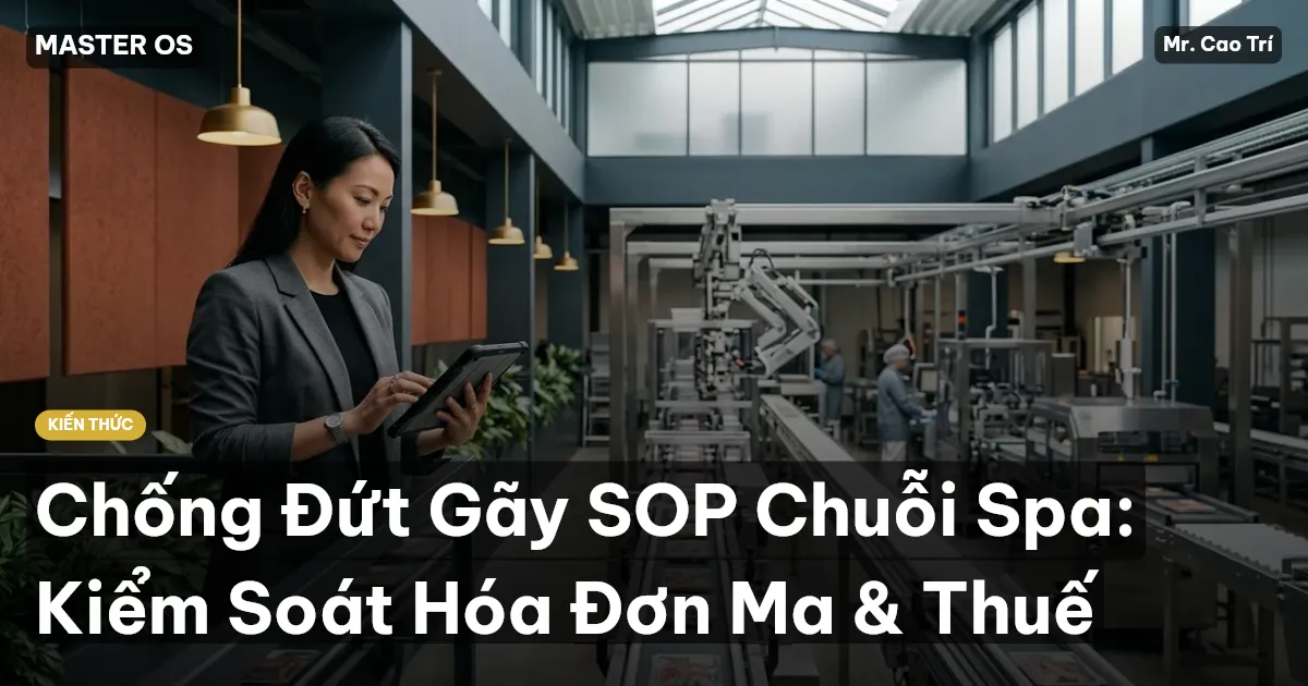 Chống Đứt Gãy SOP Chuỗi Spa: Kiểm Soát Hóa Đơn Ma & Thuế