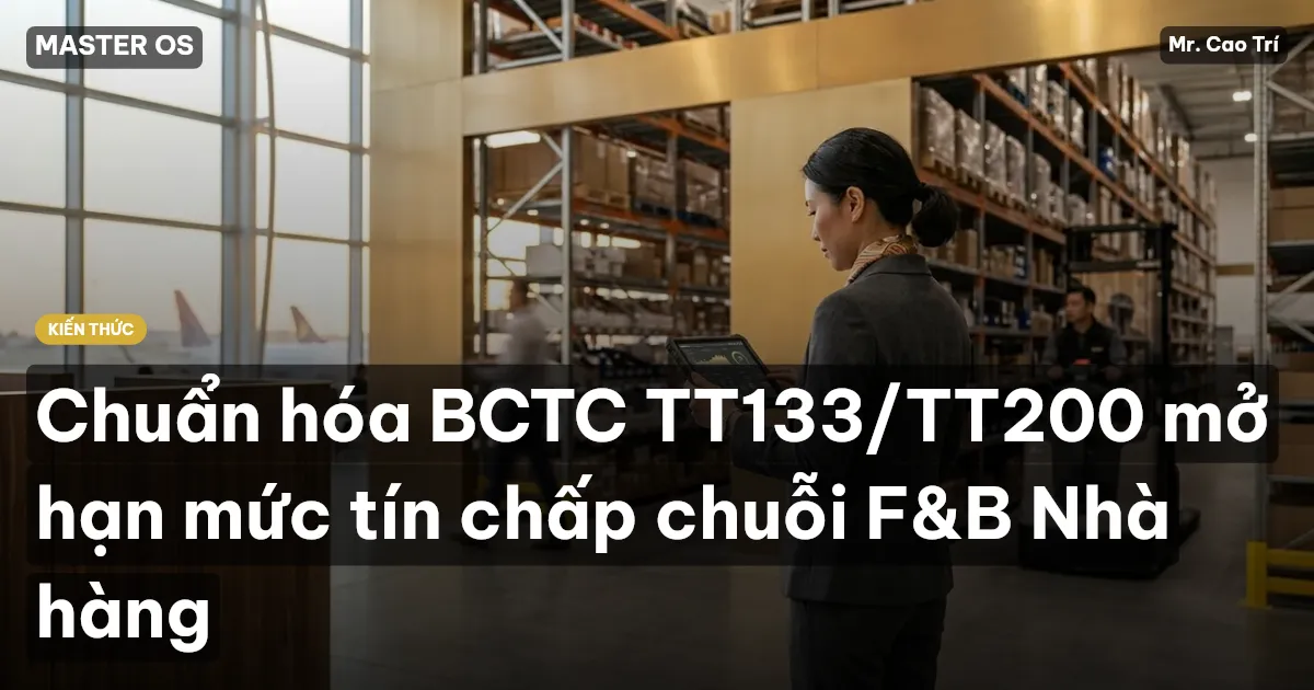 Chuẩn hóa BCTC TT133/TT200 mở hạn mức tín chấp chuỗi F&B Nhà hàng