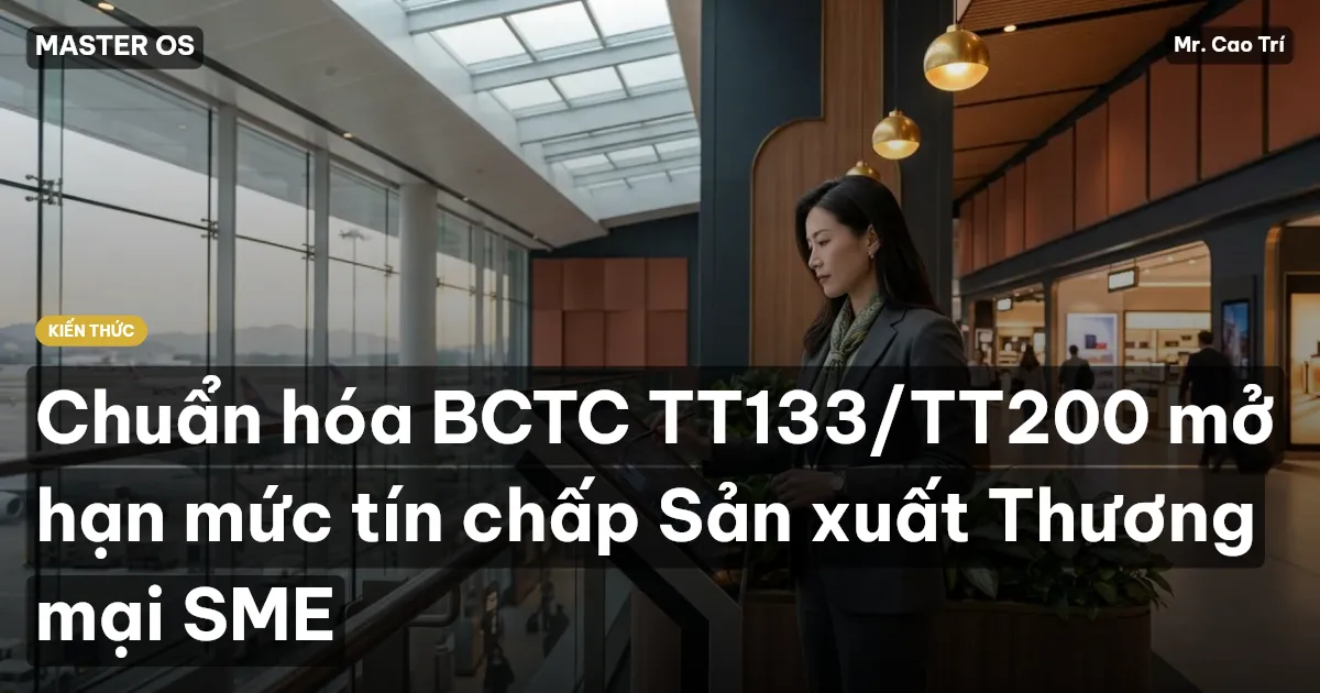 Chuẩn hóa BCTC TT133/TT200 mở hạn mức tín chấp Sản xuất Thương mại SME