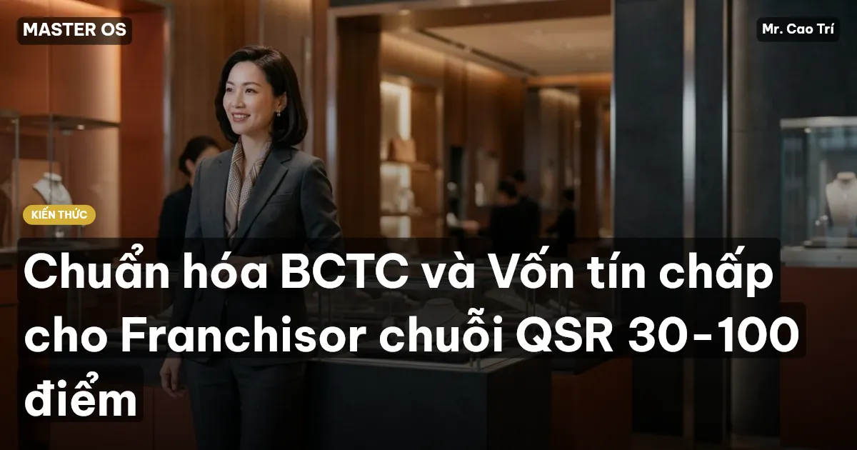 Chuẩn hóa BCTC và Vốn tín chấp cho Franchisor chuỗi QSR 30-100 điểm