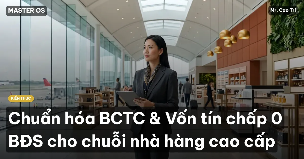 Chuẩn hóa BCTC & Vốn tín chấp 0 BĐS cho chuỗi nhà hàng cao cấp