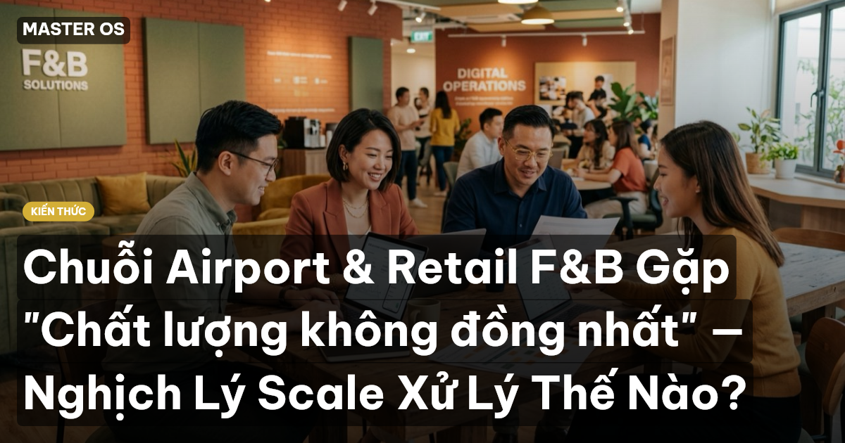 Chuỗi Airport & Retail F&B Gặp "Chất lượng không đồng nhất" — Nghịch Lý Scale Xử Lý Thế Nào?