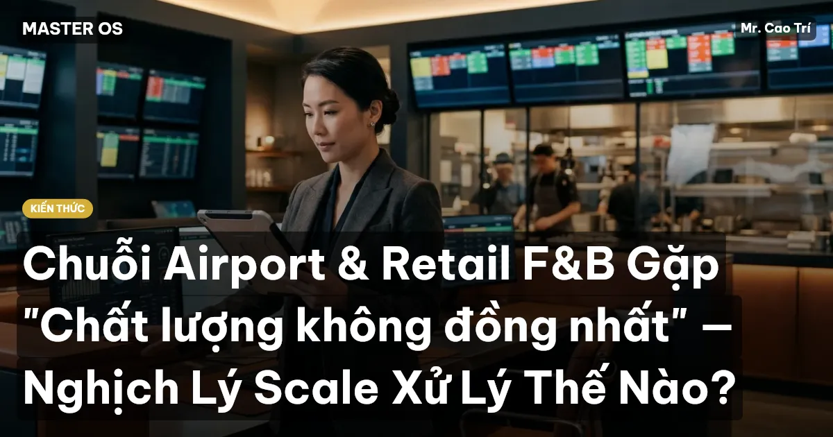 Chuỗi Airport & Retail F&B Gặp "Chất lượng không đồng nhất" — Nghịch Lý Scale Xử Lý Thế Nào?