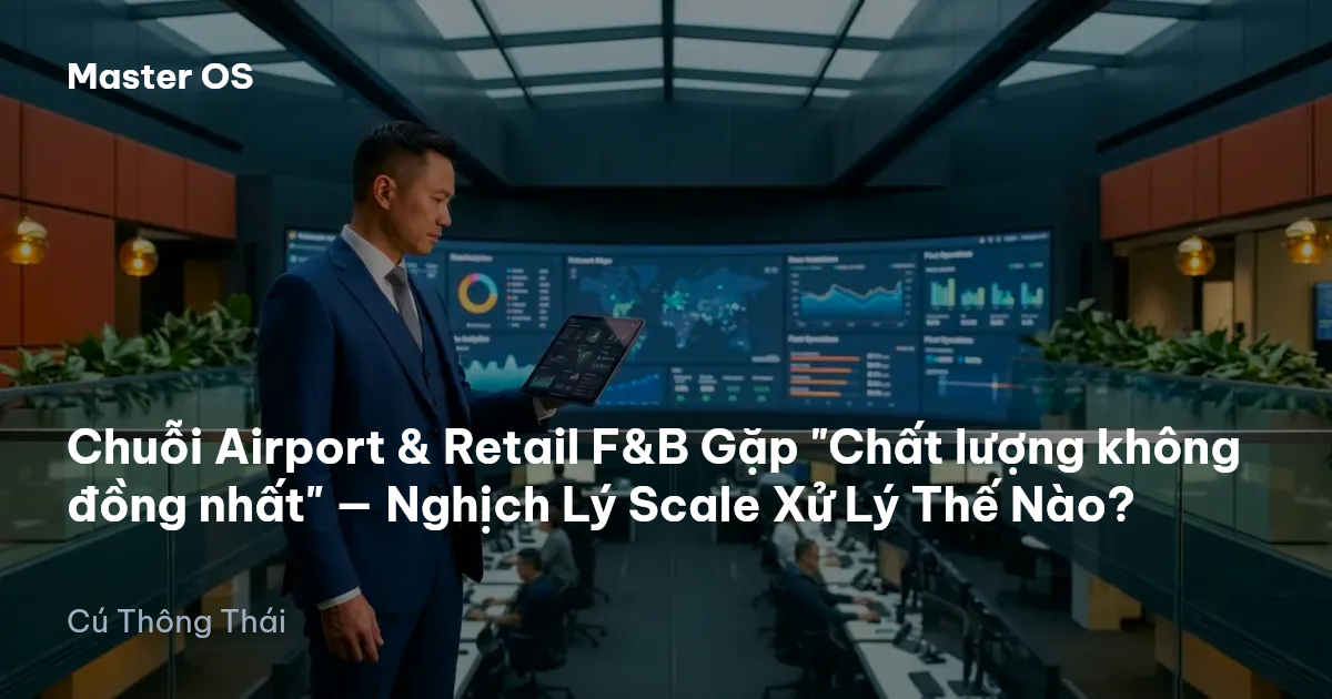 Chuỗi Airport & Retail F&B Gặp "Chất lượng không đồng nhất" — Nghịch Lý Scale Xử Lý Thế Nào?