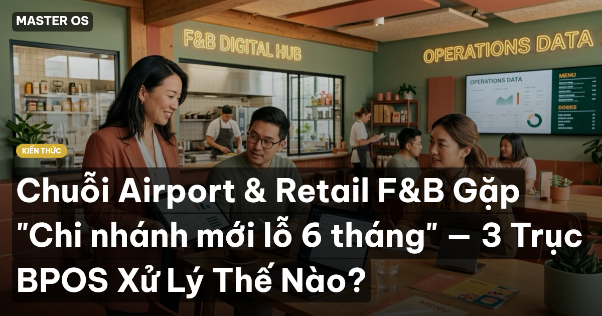 Chuỗi Airport & Retail F&B Gặp "Chi nhánh mới lỗ 6 tháng" — 3 Trục BPOS Xử Lý Thế Nào?