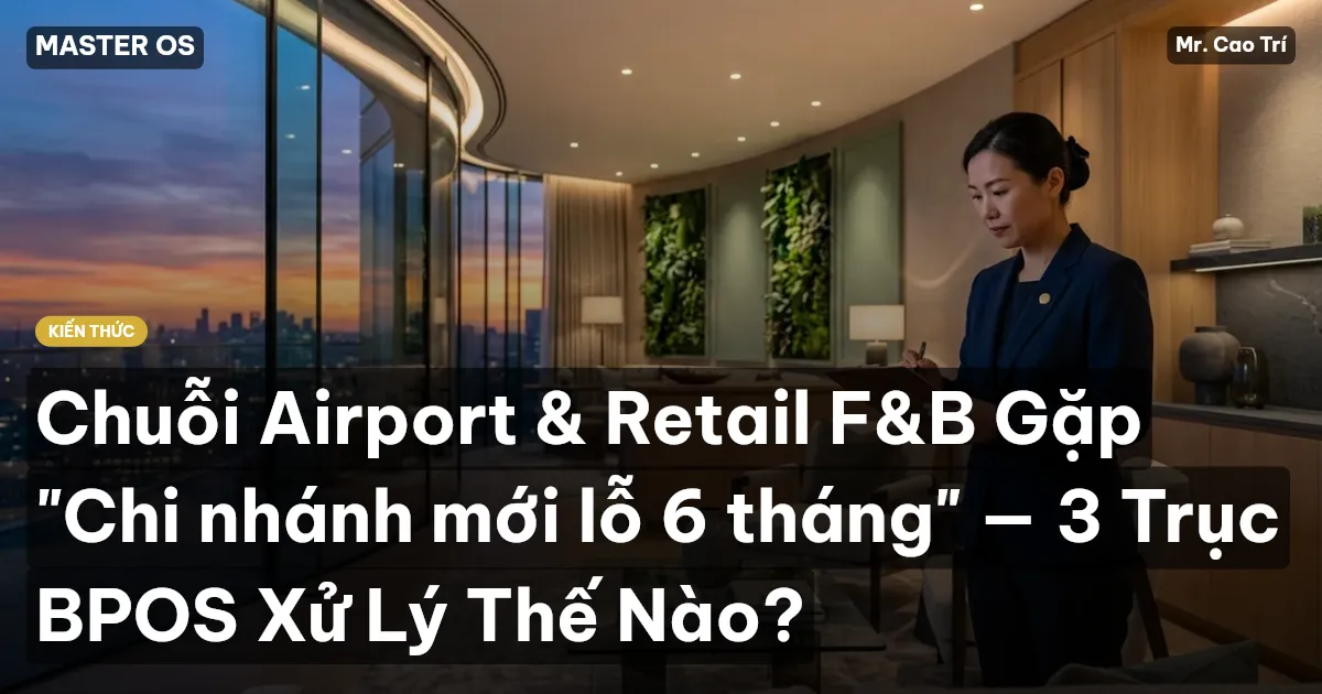 Chuỗi Airport & Retail F&B Gặp "Chi nhánh mới lỗ 6 tháng" — 3 Trục BPOS Xử Lý Thế Nào?
