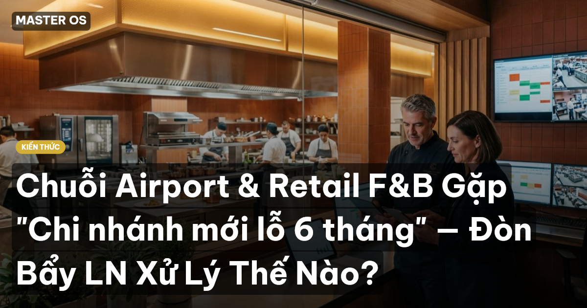 Chuỗi Airport & Retail F&B Gặp "Chi nhánh mới lỗ 6 tháng" — Đòn Bẩy LN Xử Lý Thế Nào?