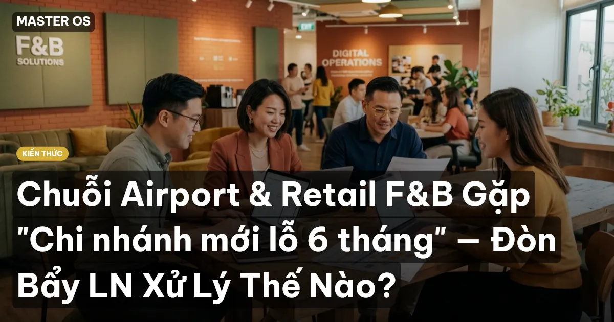 Chuỗi Airport & Retail F&B Gặp "Chi nhánh mới lỗ 6 tháng" — Đòn Bẩy LN Xử Lý Thế Nào?