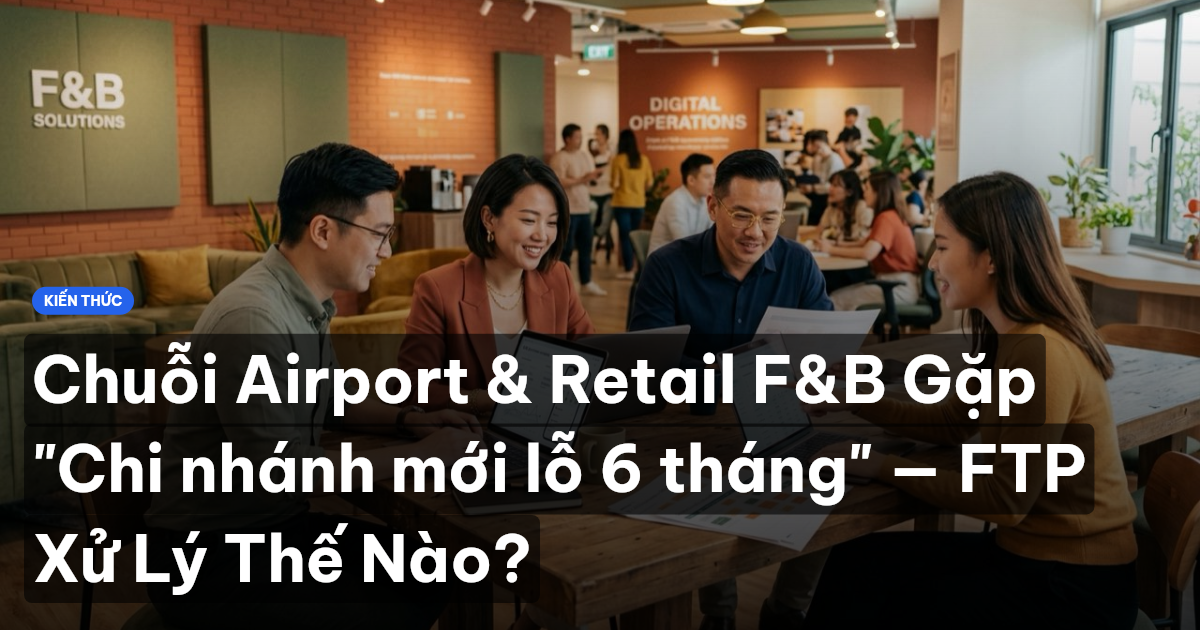 Chuỗi Airport & Retail F&B Gặp "Chi nhánh mới lỗ 6 tháng" — FTP Xử Lý Thế Nào?