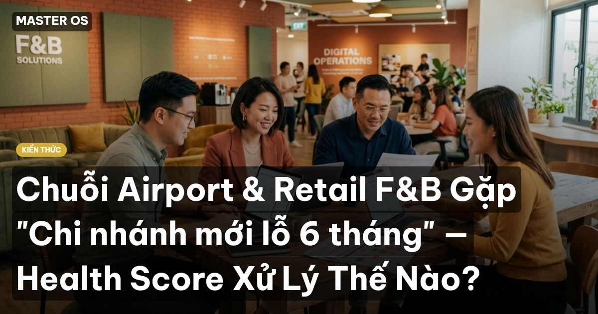 Chuỗi Airport & Retail F&B Gặp "Chi nhánh mới lỗ 6 tháng" — Health Score Xử Lý Thế Nào?