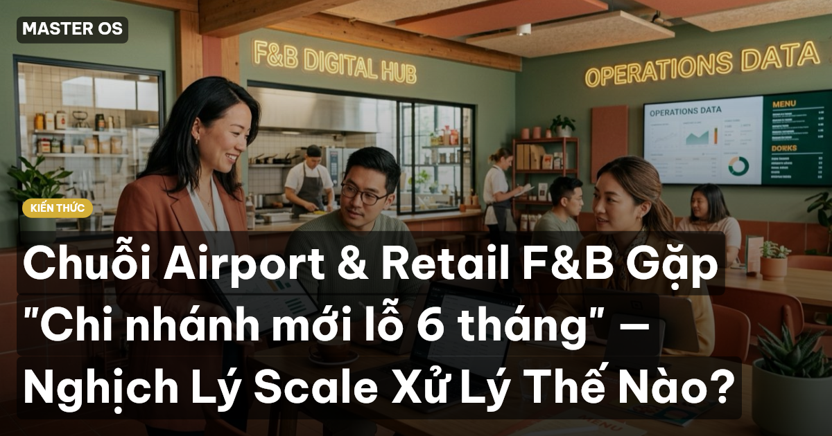 Chuỗi Airport & Retail F&B Gặp "Chi nhánh mới lỗ 6 tháng" — Nghịch Lý Scale Xử Lý Thế Nào?