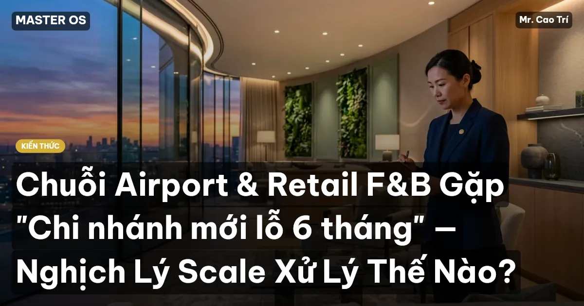 Chuỗi Airport & Retail F&B Gặp "Chi nhánh mới lỗ 6 tháng" — Nghịch Lý Scale Xử Lý Thế Nào?