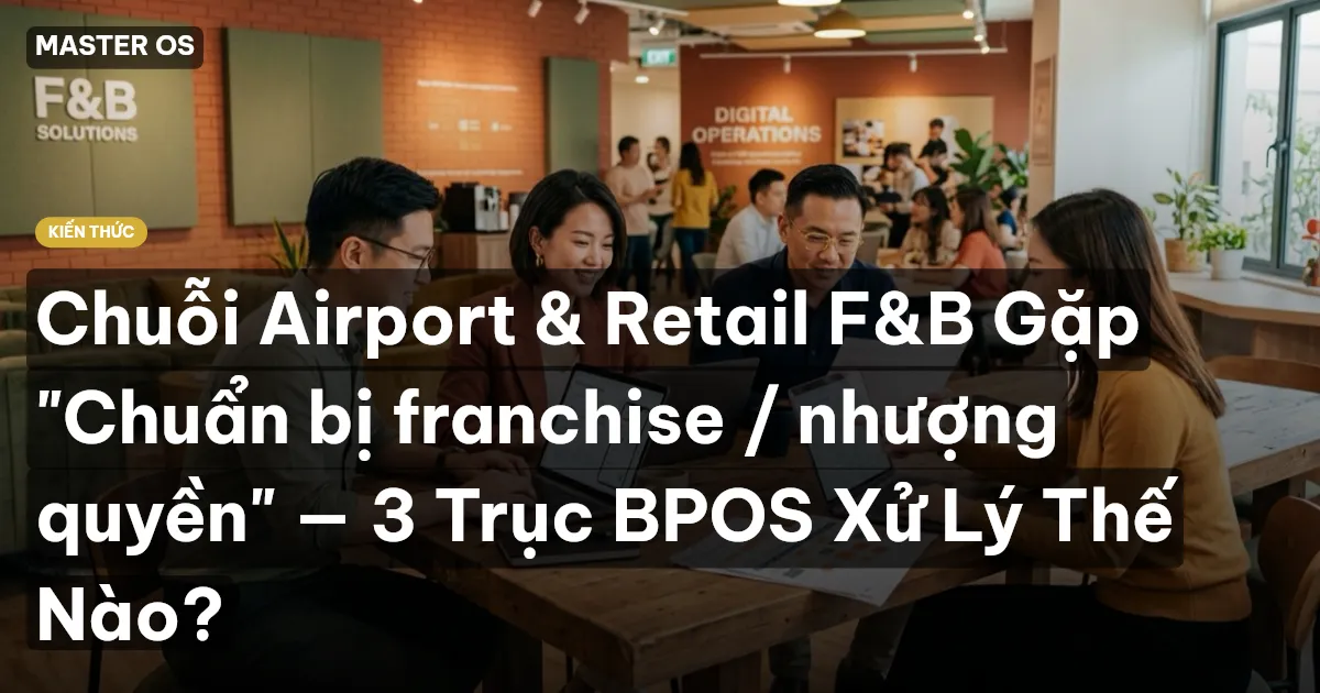 Chuỗi Airport & Retail F&B Gặp "Chuẩn bị franchise / nhượng quyền" — 3 Trục BPOS Xử Lý Thế Nào?