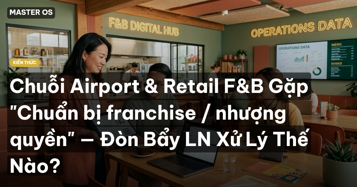 Chuỗi Airport & Retail F&B Gặp "Chuẩn bị franchise / nhượng quyền" — Đòn Bẩy LN Xử Lý Thế Nào?