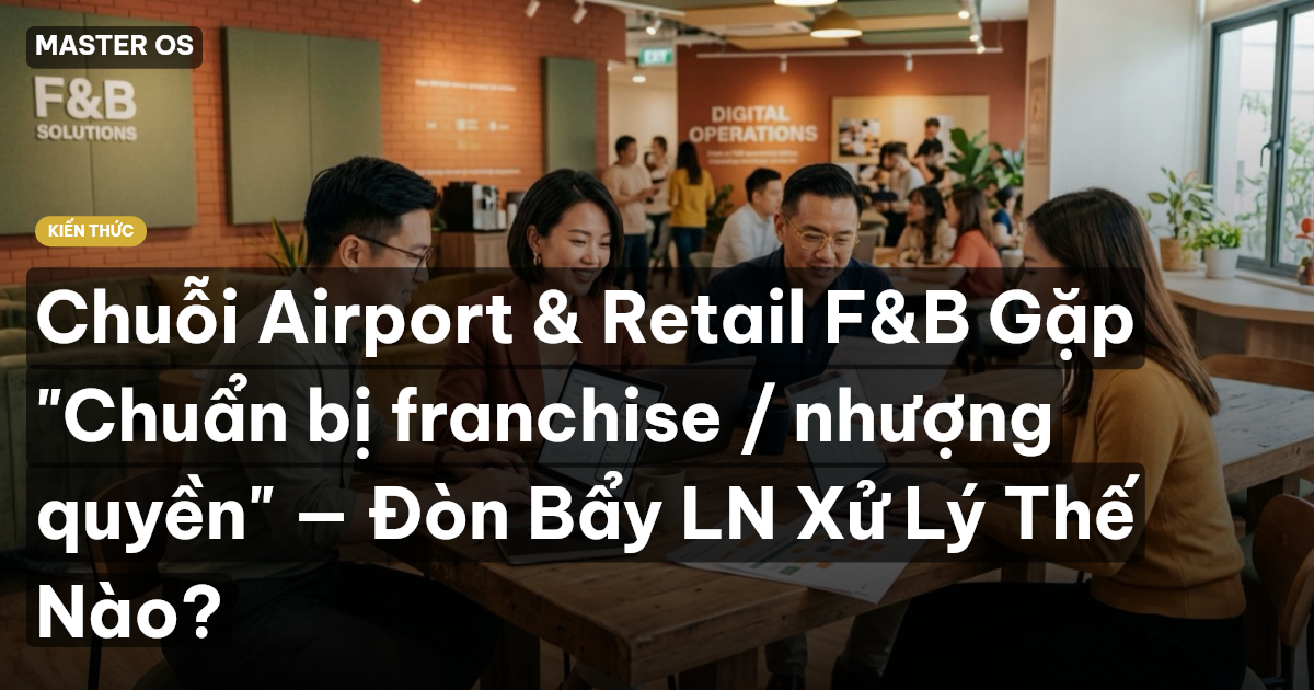 Chuỗi Airport & Retail F&B Gặp "Chuẩn bị franchise / nhượng quyền" — Đòn Bẩy LN Xử Lý Thế Nào?