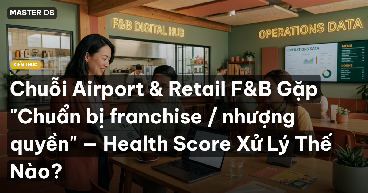 Chuỗi Airport & Retail F&B Gặp "Chuẩn bị franchise / nhượng quyền" — Health Score Xử Lý Thế Nào?