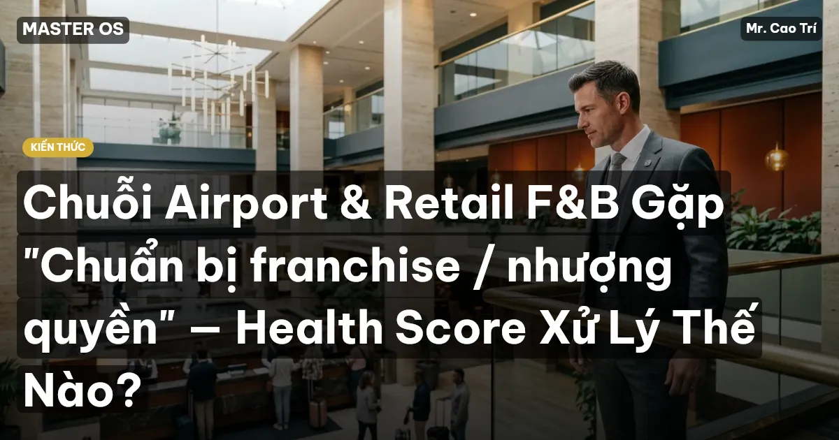 Chuỗi Airport & Retail F&B Gặp "Chuẩn bị franchise / nhượng quyền" — Health Score Xử Lý Thế Nào?