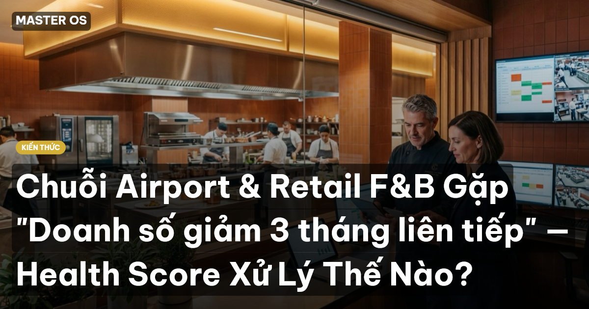 Chuỗi Airport & Retail F&B Gặp "Doanh số giảm 3 tháng liên tiếp" — Health Score Xử Lý Thế Nào?