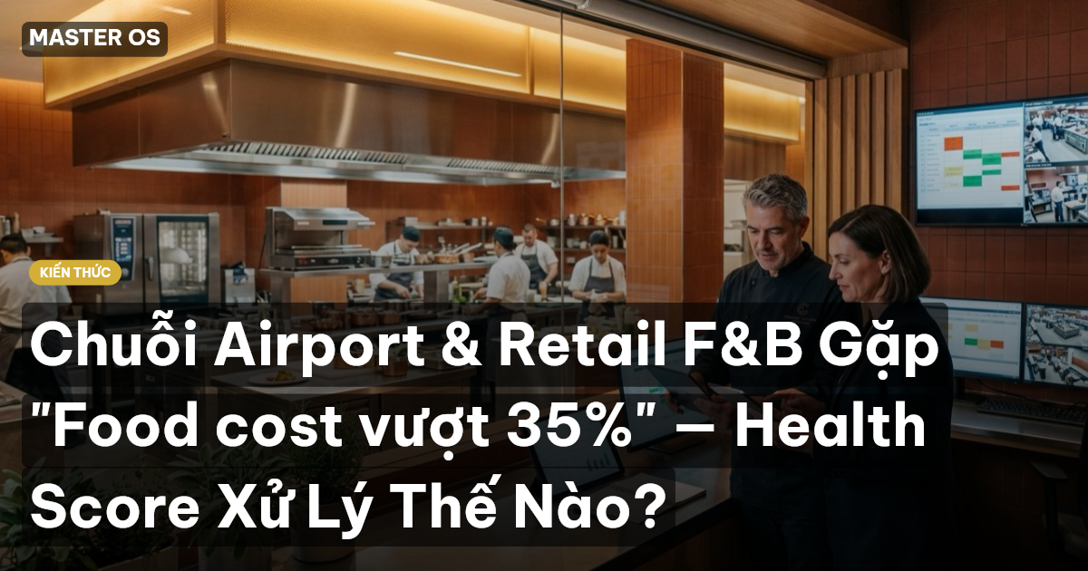 Chuỗi Airport & Retail F&B Gặp "Food cost vượt 35%" — Health Score Xử Lý Thế Nào?