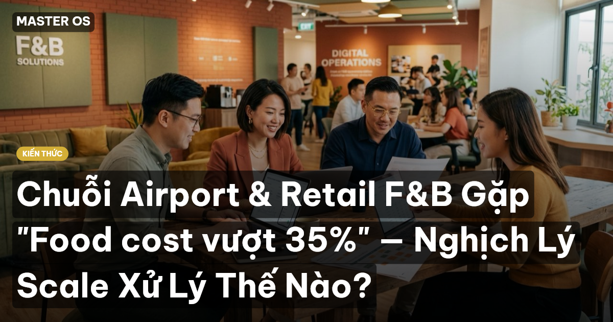 Chuỗi Airport & Retail F&B Gặp "Food cost vượt 35%" — Nghịch Lý Scale Xử Lý Thế Nào?
