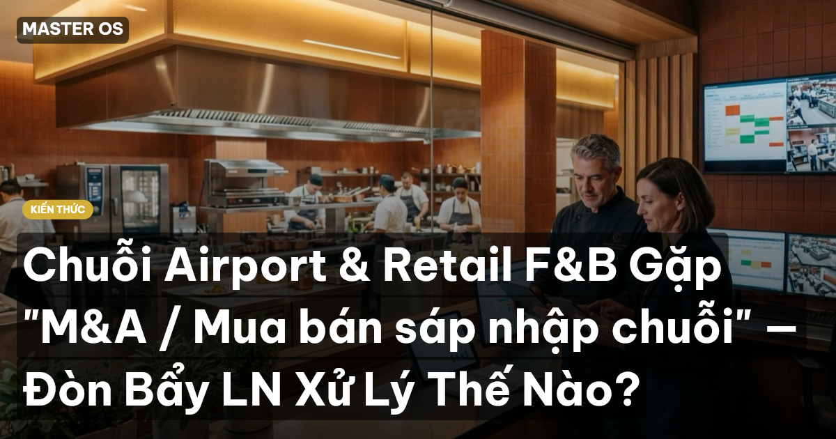 Chuỗi Airport & Retail F&B Gặp "M&A / Mua bán sáp nhập chuỗi" — Đòn Bẩy LN Xử Lý Thế Nào?