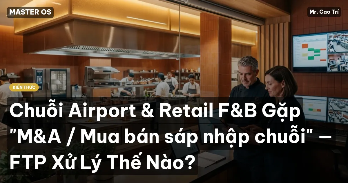 Chuỗi Airport & Retail F&B Gặp "M&A / Mua bán sáp nhập chuỗi" — FTP Xử Lý Thế Nào?