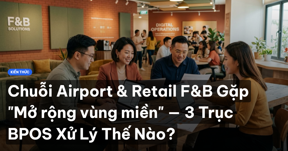 Chuỗi Airport & Retail F&B Gặp "Mở rộng vùng miền" — 3 Trục BPOS Xử Lý Thế Nào?
