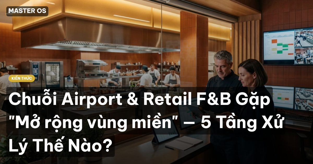 Chuỗi Airport & Retail F&B Gặp "Mở rộng vùng miền" — 5 Tầng Xử Lý Thế Nào?