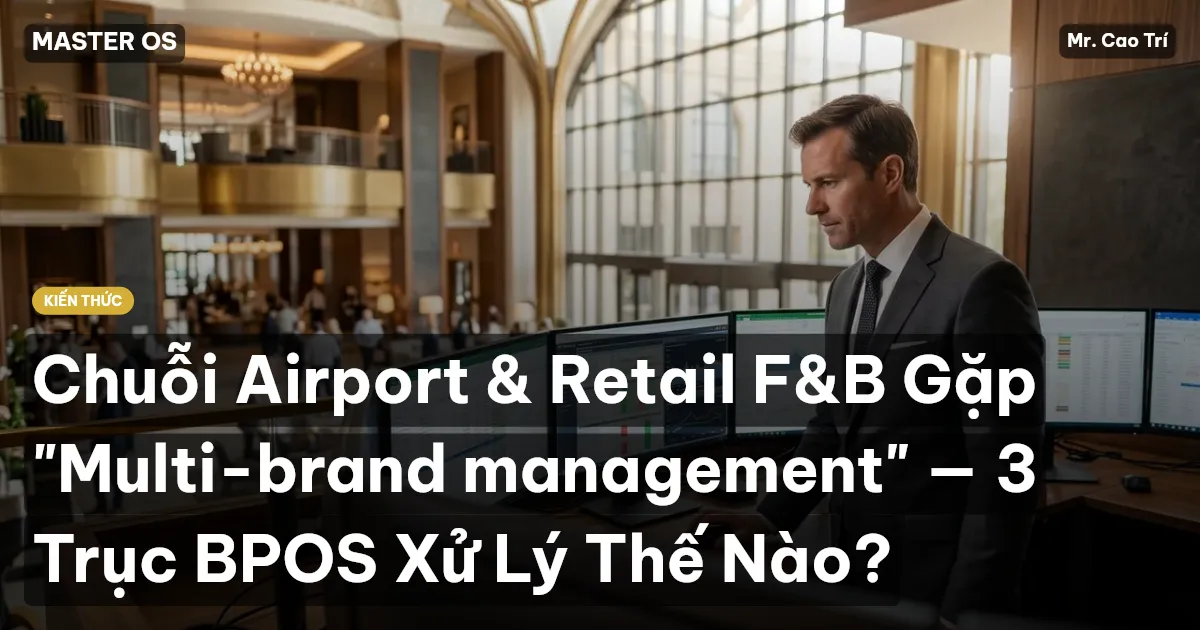 Chuỗi Airport & Retail F&B Gặp "Multi-brand management" — 3 Trục BPOS Xử Lý Thế Nào?
