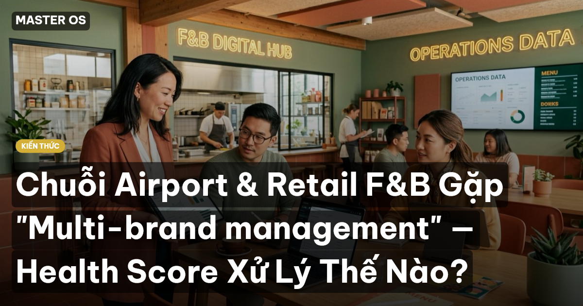 Chuỗi Airport & Retail F&B Gặp "Multi-brand management" — Health Score Xử Lý Thế Nào?
