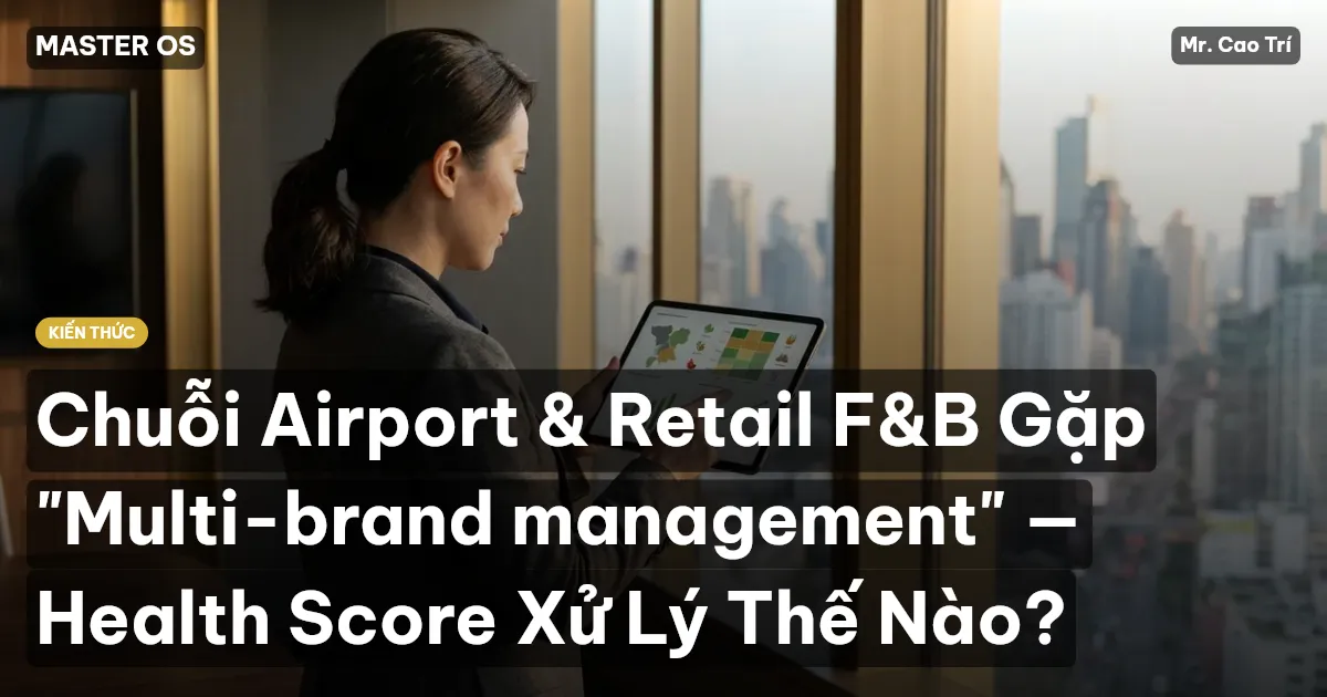 Chuỗi Airport & Retail F&B Gặp "Multi-brand management" — Health Score Xử Lý Thế Nào?