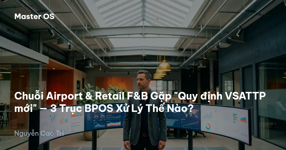 Chuỗi Airport & Retail F&B Gặp "Quy định VSATTP mới" — 3 Trục BPOS Xử Lý Thế Nào?