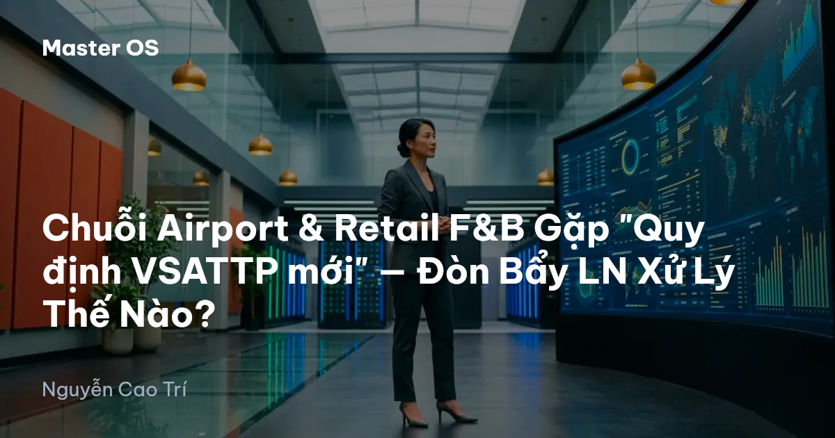Chuỗi Airport & Retail F&B Gặp "Quy định VSATTP mới" — Đòn Bẩy LN Xử Lý Thế Nào?