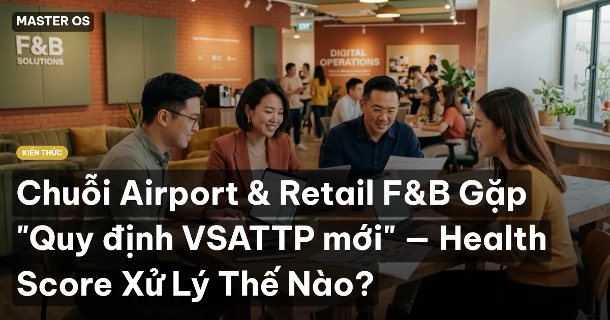 Chuỗi Airport & Retail F&B Gặp "Quy định VSATTP mới" — Health Score Xử Lý Thế Nào?