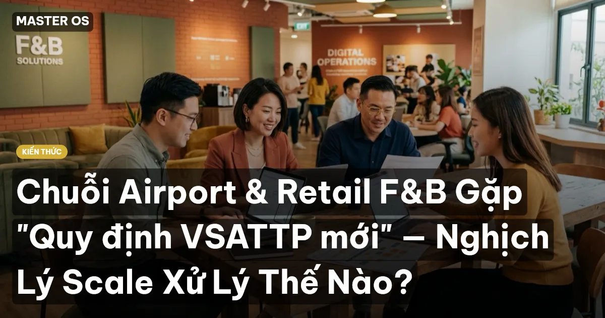 Chuỗi Airport & Retail F&B Gặp "Quy định VSATTP mới" — Nghịch Lý Scale Xử Lý Thế Nào?